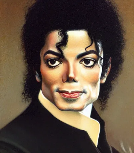 Prompt: portrait of michael jackson by ill cabot perry, high quality, high detail