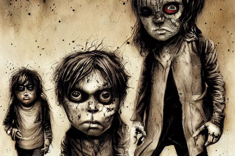 Image similar to black eyed kids by ben templesmith