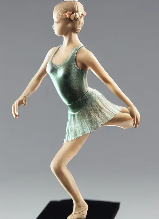 Image similar to Fine Image on the store website, eBay, Full body, 80mm resin figure of a cute modern dancer girl, environmental light from the front