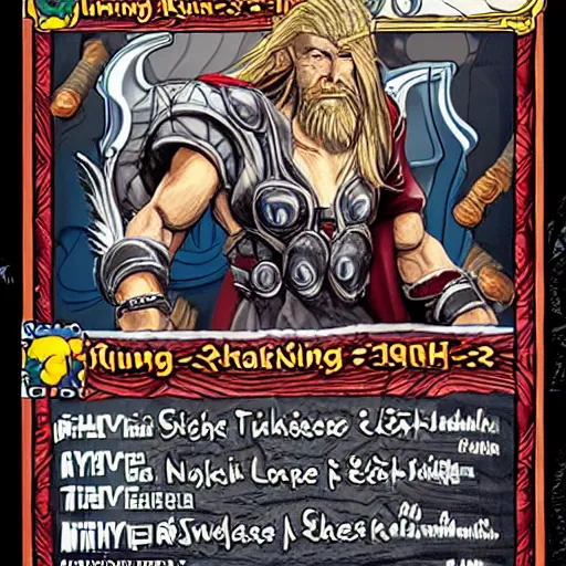 Image similar to rune king thor awakening from slumber