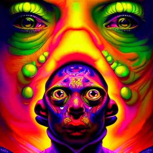 Prompt: An extremely psychedelic experience, colorful, surreal, dramatic lighting, pepe meme, LSD, face, detailed, intricate, elegant, highly detailed, digital painting, artstation, concept art, smooth, sharp focus, illustration, art by Sam Spratt, Dan Mumford, Jim Burns, Artem Demura and Alphonse Mucha