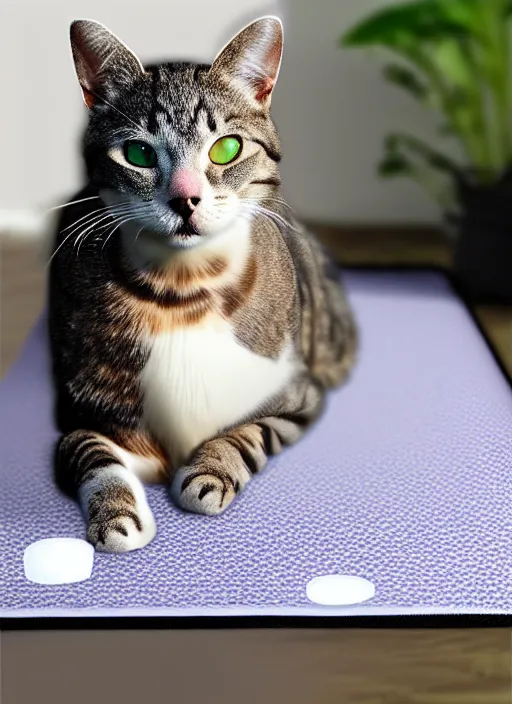 Image similar to clear photorealistic cat pad pads