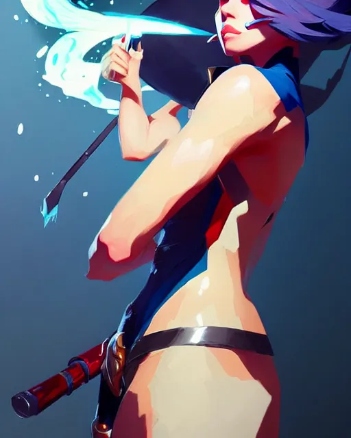 Image similar to a ultradetailed painting of ashe from league of legends by conrad roset, greg rutkowski and makoto shinkai trending on artstation