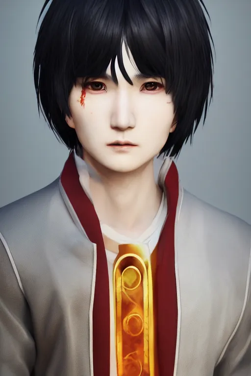 Prompt: YOONGI ZUKO, portait photo, profile picture, hyperrealistic, concept art, octane render, unreal engine 5, digital art, high quality, highly detailed, 8K, cute, defined face, elegant clothes, trending on DeviantArt