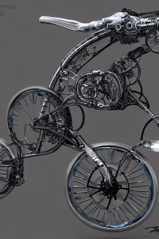 Image similar to futuristic bike design powered by magnetic and gravitational forces by mercedes - benz, ultra realistic, concept art, intricate details, eerie, highly detailed, photorealistic, 8 k, unreal engine