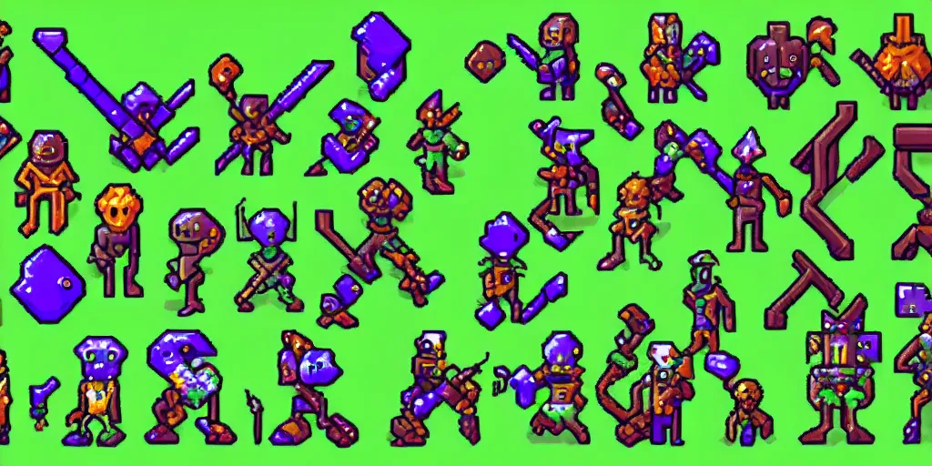 Desert Bosses Pixel Art Sprite Sheet Pack 