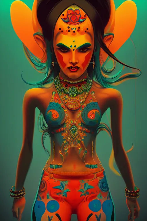 Image similar to kuntilanak, pop art, symmetrical, high details, digital painting, artstation trending, concept art, smooth, sharp focus, illustration, intecrate details, art by richard hamilton and mimmo rottela, pixels art by paul robertson