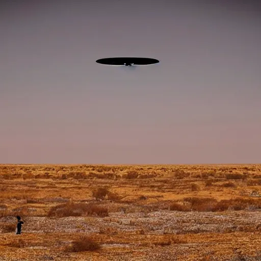 Image similar to silhouette of a person watching a ufo in a large desolate natural scene. entries in the 2 0 2 0 sony world photography awards.