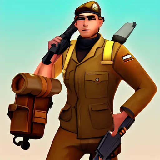 Prompt: tf 2 soldier swag