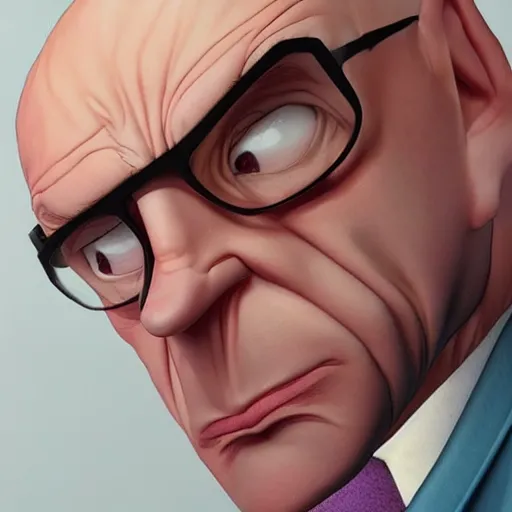 Image similar to A middle-aged Dr. Venture in real life with a hooked nose, a long gaunt face and skinny body and neck, very thin and bald, realistic, very realistic, hyperrealistic, highly detailed, very detailed, extremely detailed, detailed, digital art, oil painting, trending on artstation, headshot and bodyshot, detailed face, very detailed face, extremely detailed face, HD Quality, 8k resolution, very very detailed face, real life