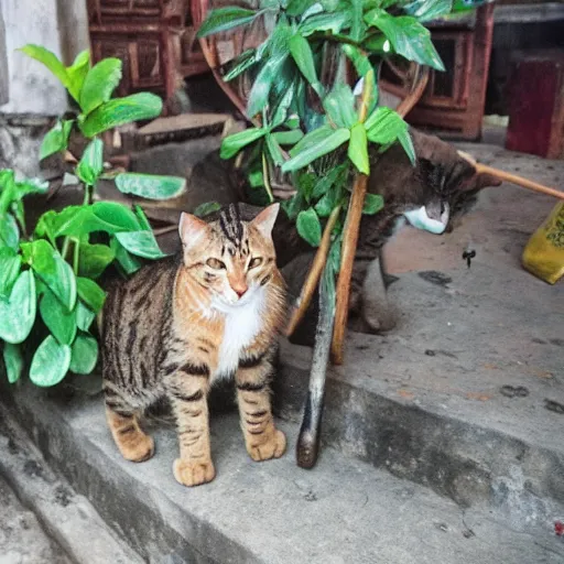 Prompt: cats in vietnam