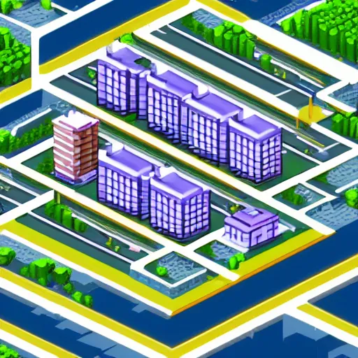 Image similar to isometric building sprite. high density commercial. sim city 4