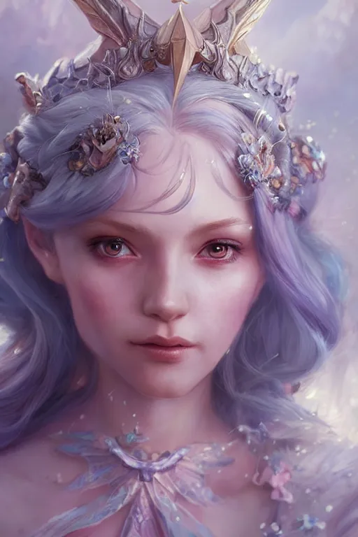 Image similar to fairy princess, highly detailed, d & d, fantasy, highly detailed, digital painting, trending on artstation, concept art, sharp focus, illustration, art by artgerm and greg rutkowski and fuji choko and viktoria gavrilenko and hoang lap