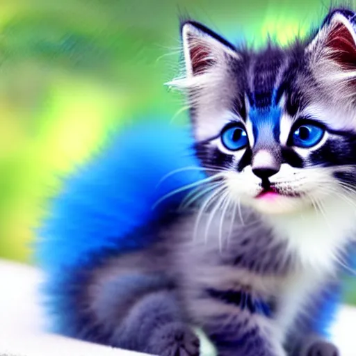 Image similar to cute furry blue kitten