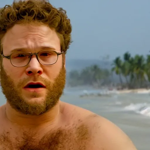 Image similar to Seth Rogen as captain benjamin in apocalypse now, 8k resolution, full HD, cinematic lighting, award winning, anatomically correct