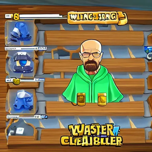 Image similar to walter white on clash royale