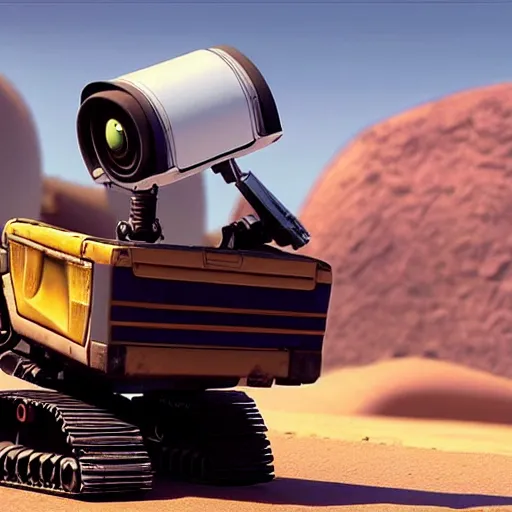Prompt: Wall-E by Pixar, epic 1986 cinematic still in hyper realistic detail-n9