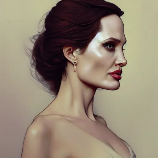 Image similar to living chess piece, angelina jolie and yule brenner, intricate, elegant, highly detailed, digital painting, artstation, concept art, smooth, sharp focus, illustration, art by artgerm and greg rutkowski and alphonse mucha and william - adolphe bouguereau