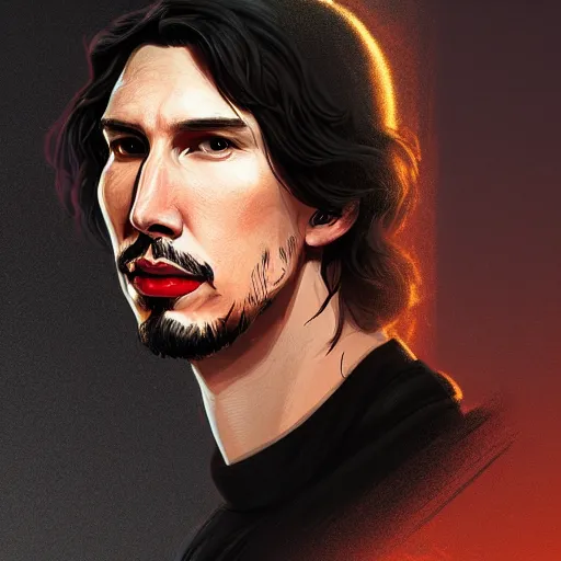 Prompt: adam driver detailed illustration of god, intricate, elegant, highly detailed, centered, digital painting, artstation, concept art, smooth, sharp focus, league of legends concept art, wlop