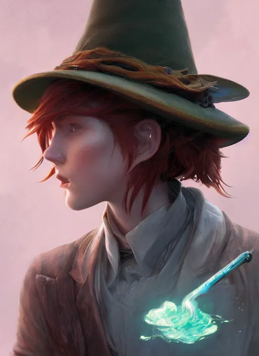 Image similar to asymmetrical!! long shot of a snufkin smoking a pipe, nebula, intricate, elegant, highly detailed, digital painting, artstation, biolusence, concept art, smooth, sharp focus, illustration, art by artgerm and greg rutkowski and alphonse mucha, horizon zero dawn 8 k