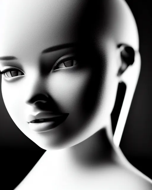 Image similar to black and white dreamy young beautiful female artificial intelligence, cinematic, rim light, bokeh, photo - realistic, elegant, high detail, 8 k, masterpiece, photo taken in 1 9 3 0