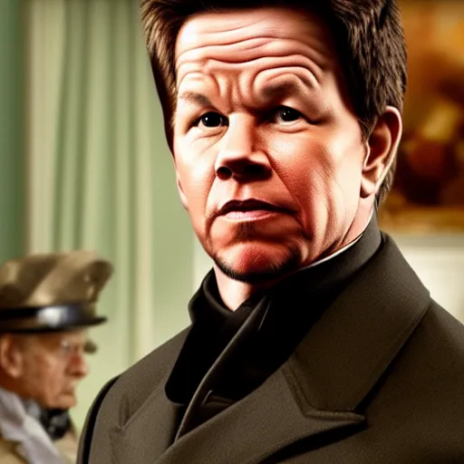 Prompt: mark wahlberg is president martin van buren, 2 0 1 4 movie still, promotional image, red fox of kinderhook