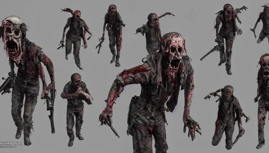 Prompt: Zombie army, hyperdetailed, artstation, cgsociety, 8k