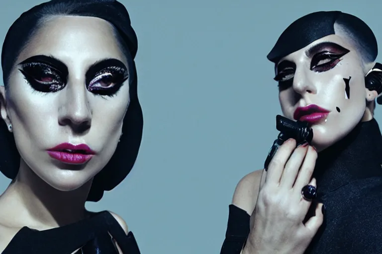 Image similar to lady gaga by steven klein, nick knight, highly realistic. high resolution. highly detailed. dramatic. 8 k. 4 k.