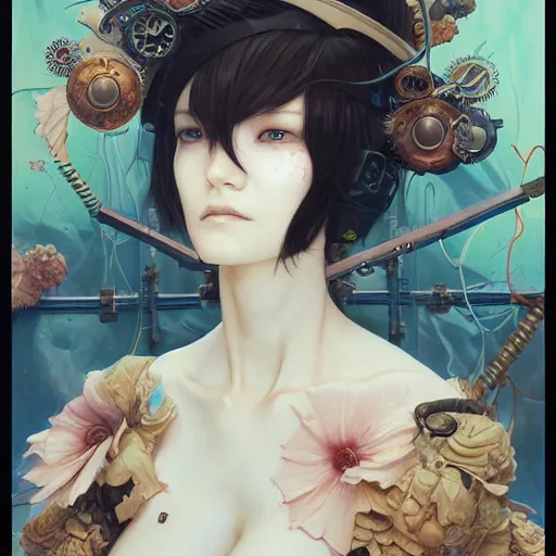 Image similar to portrait soft light painted by james jean and katsuhiro otomo and erik jones, inspired by steampunk anime, smooth face feature, intricate oil painting, high detail illustration, sharp high detail, manga and anime 1 9 9 9