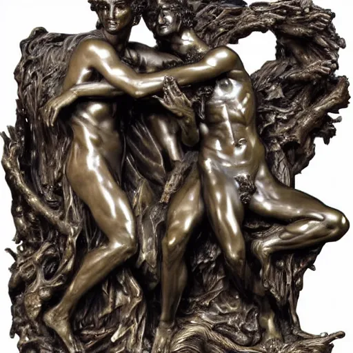 Image similar to A bronze sculpture by Gustave Doré