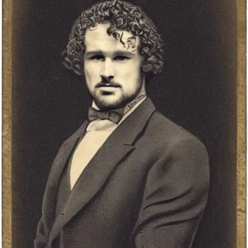 Prompt: ben askren, wearing an ornate suit, portrait, highly detailed