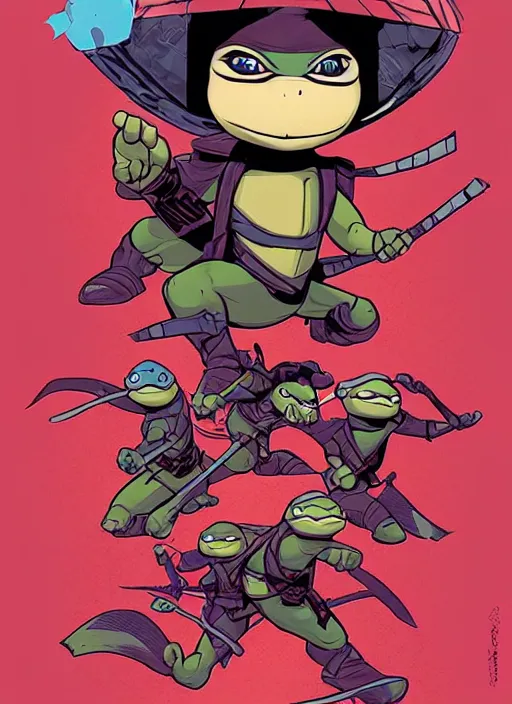 Image similar to portrait of beautiful ninja teenage mutant turtle, cute face. dark fantasy, d & d, artstation, art by petros afshar, tom whalen, laurie greasley and greg rutkowski and ilya kuvshinov