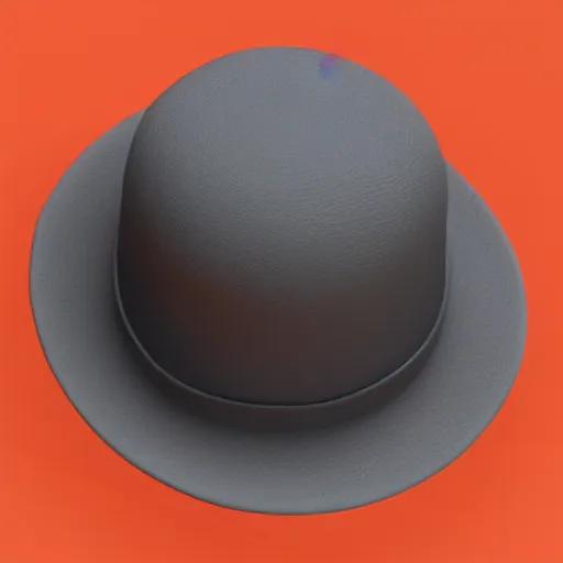 Image similar to isometric rendered 3 d object of hat, centralised, mohamed chahin, blender cycles render ultra detail, no background