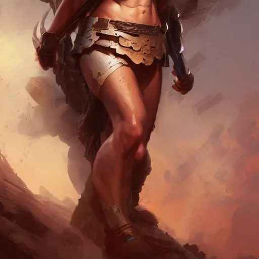 Image similar to young Jennifer Connelly as a warrior by Stanley Artgerm Lau, WLOP, Rossdraws, Frank Frazetta, Andrei Riabovitchev, Marc Simonetti, trending on artstation.