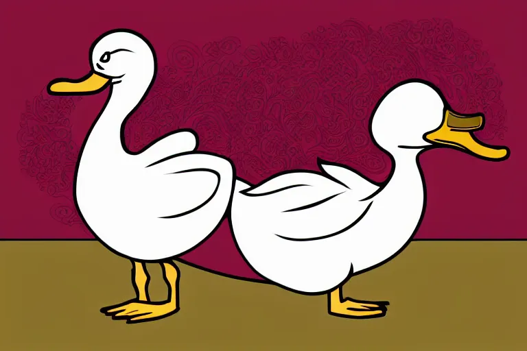 Prompt: a vector illustration of a smoking duck, highly detailed, elegant, intricate