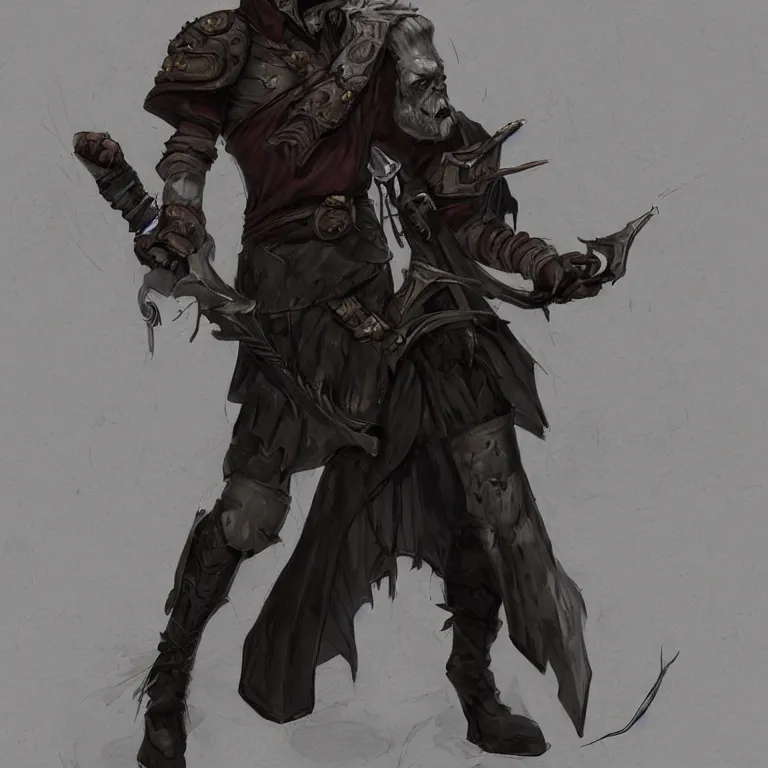 Image similar to concept art of a brutal and sarcastic sorcerer/mercenary in the style of high fantasy art in the style of anti-art trending on artstation deviantart Pinterest detailed High Resolution HD 8k