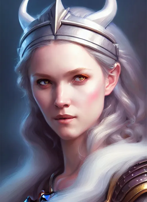 Prompt: pretty viking princess, portrait, art by artgerm and greg rutkowski and magali villeneuve, d & d, fantasy, highly detailed, portrait, digital painting, trending on artstation, concept art, sharp focus, illustration