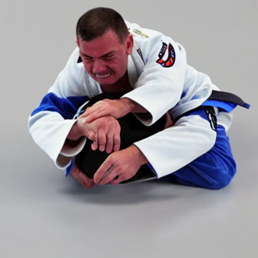 Prompt: Crab in a Jiu Jitsu gi