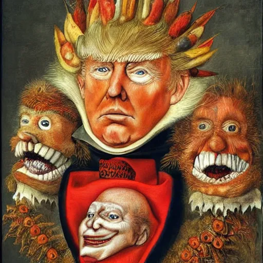 Image similar to donald trump by giuseppe arcimboldo