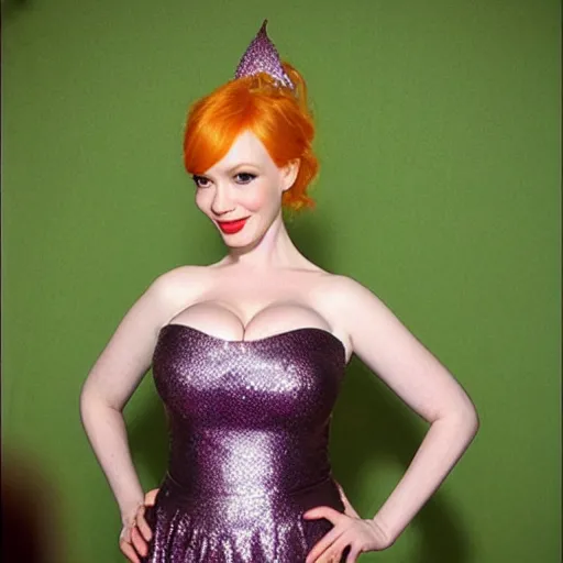 Prompt: Christina Hendricks as Tinkerbell,