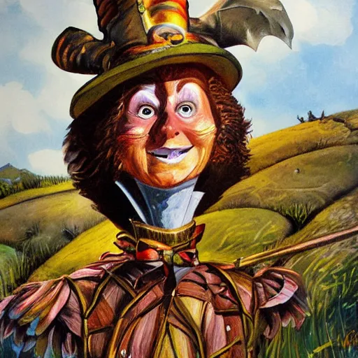 Image similar to highly detailed painting of Woot The Wanderer from The Tin Man of Oz by L. FRANK BAUM, trending on artstation