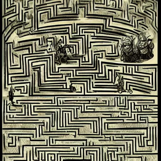 Image similar to endless maze of stairs sketch art jim henson labyrinth