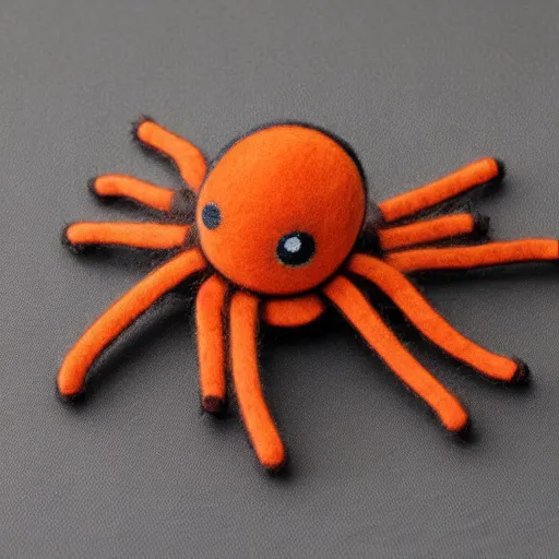 Prompt: closeup spider, very detailed felt plushie, official product image, white studio