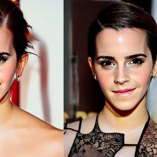 Image similar to Emma Watson with Kim Kardashian's features