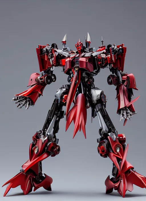 Prompt: mecha dracula, a professionally assembled model kit, action figure mecha, model kit, symmetrical details, by Bandai, professional photography, product photography, official media