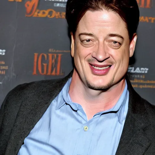 Prompt: brendan fraser with a hat