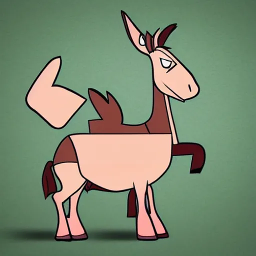 Image similar to cartoon donkey character in the style of pixar