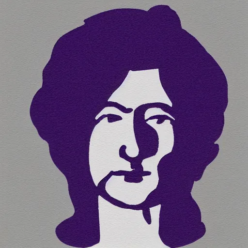 Image similar to NPC simple white and purple Bauhaus portrait in the style of Sarah Gordon