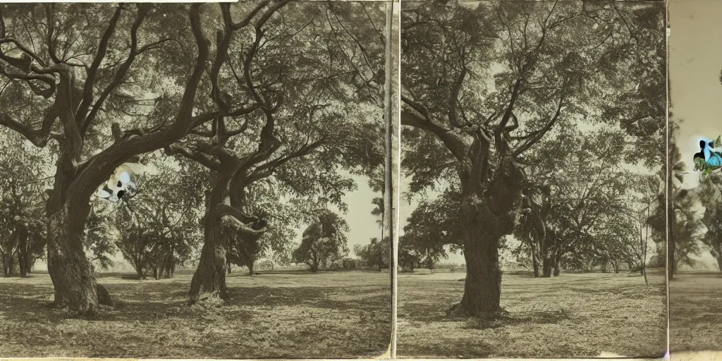 Prompt: stereoscopic image of a tree