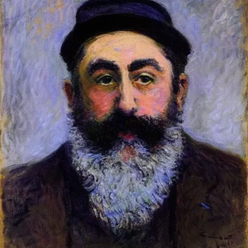 Prompt: Self portrait of Claude Monet.
